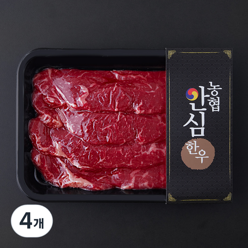 농협안심한우 1등급 채끝 구이용 (냉장), 400g, 4개