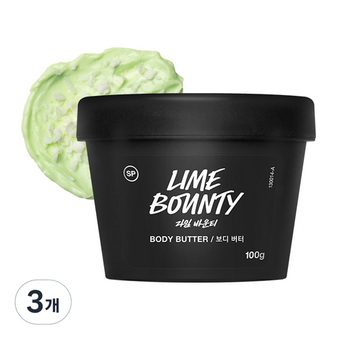 러쉬 라임 바운티 보디 버터, 100g, 3개