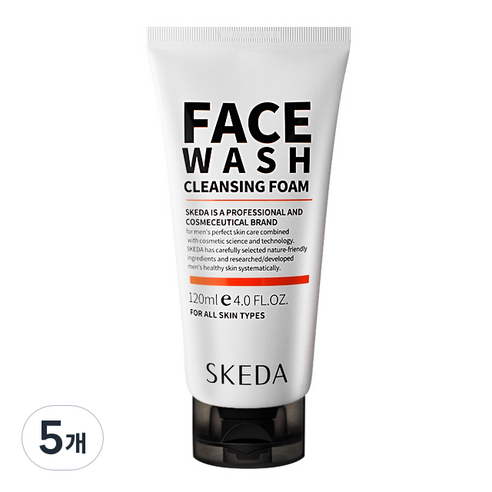 스케다 페이스 워시 클렌징폼, 5개, 120ml