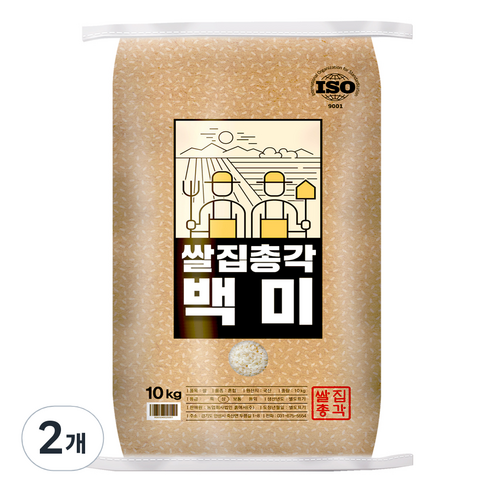 쌀10kg 쌀집총각 백미, 10kg(상등급), 2개 Best Top3