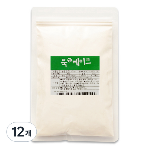 쿡앤베이크 분말 한천, 12개, 100g