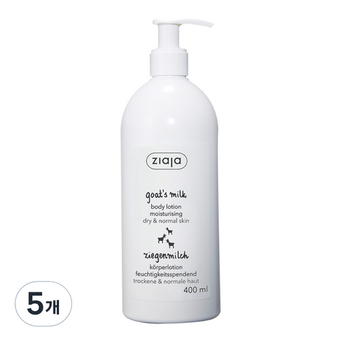 지아자 산양유 데일리 바디로션, 400ml, 5개