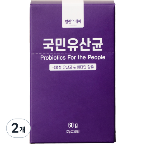 발란스데이 국민 유산균 프로바이오틱스 30p, 60g, 2개