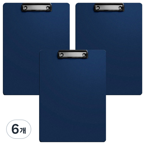 재마로 오피랩 PP 컬러 클립보드 A4 31.5 x 22.5 cm, 네이비, 6개