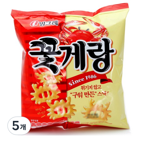 빙그레 꽃게랑, 143g, 5개