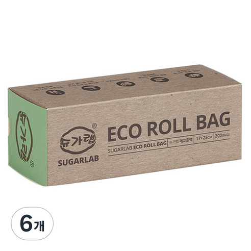 슈가랩 에코롤백 17 x 25 cm, 소(S), 6개, 200개입
