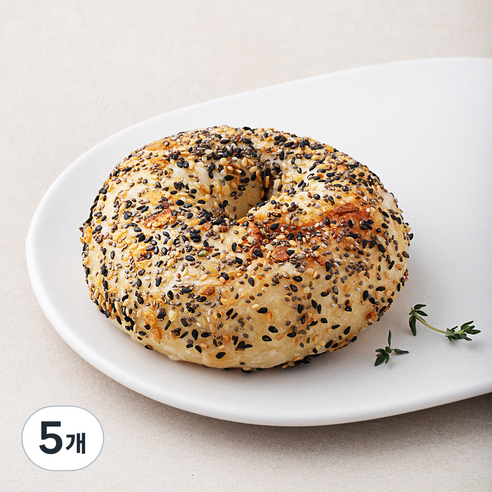 도제식빵 탕종 에브리띵 베이글, 105g, 1개입, 5개