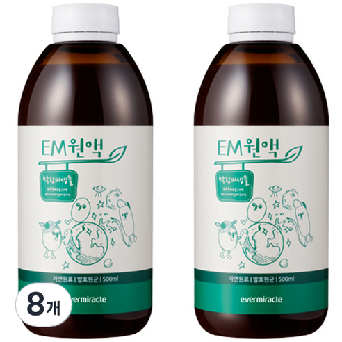 에버미라클 EM 발효원액, 500ml, 8개