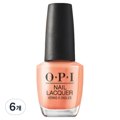 오피아이 네일락커 매니큐어, Apricot AF(S014), 6개, 15ml