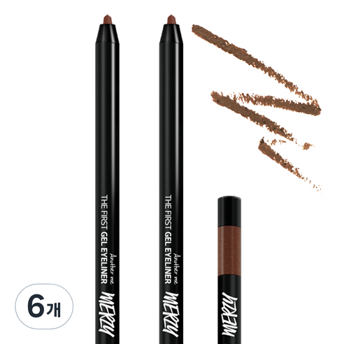머지 더 퍼스트 젤 아이라이너 0.5g, G12 시에나 브라운, 6개