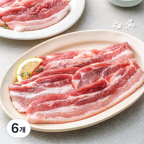 한돈 삼겹살 구이용 (냉장), 1kg, 6개