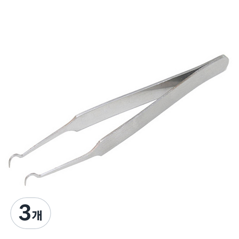 이프리트 피지 압출 핀셋, 유튜브 피지제거핀셋(갈고리형), 3개