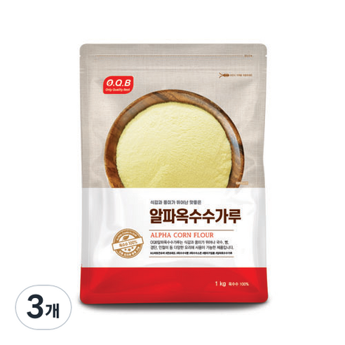 오큐비 알파옥수수 가루, 1kg, 3개