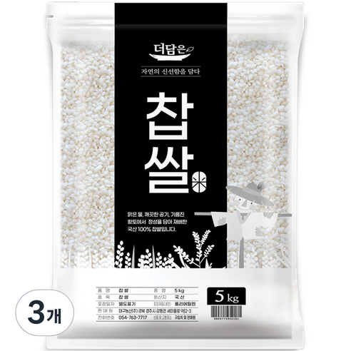 더담은 국산 찹쌀, 5kg, 3개