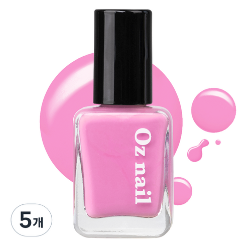 오즈네일 샤인 무드 네일 컬러 매니큐어, NE09 썸머 핑크, 8ml, 5개