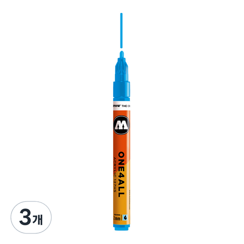 모로토우 원포올 아크릴마카 2mm 127HS 161 shock blue middle, 1색, 3개