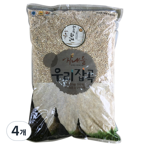 지내들 일반보리쌀, 2kg, 4개