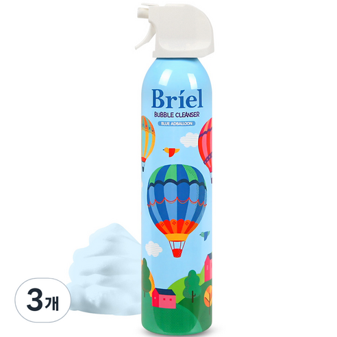 브리엘 블루 에드벌룬 버블 클렌저 풍선껌향, 3개, 300ml