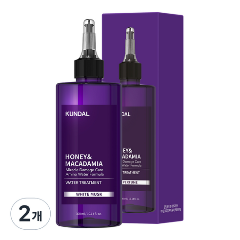 쿤달 헤어 워터 트리트먼트 화이트머스크향, 300ml, 2개