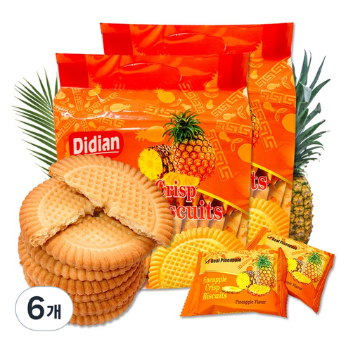 뉴트리365 파인애플맛 크리스프 비스킷 28p, 476g, 6개