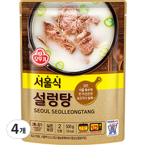 오뚜기 서울식 설렁탕, 500g, 4개
