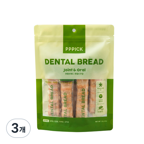 피피픽 강아지 브래드 덴탈껌, 관절 건강, 128g, 3개