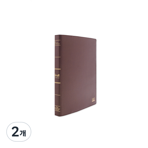 인디 가띠 링 클리어파일 40매, 밤색, 2개
