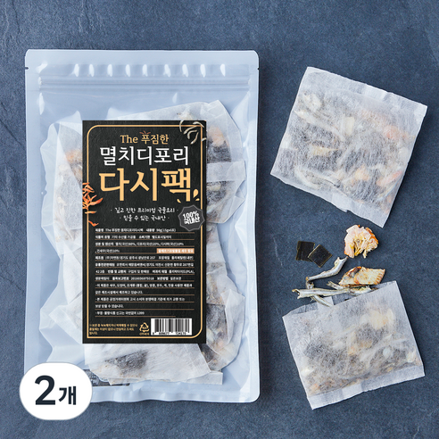 The푸짐한 국내산 멸치디포리 다시팩, 15g, 6개입, 2개
