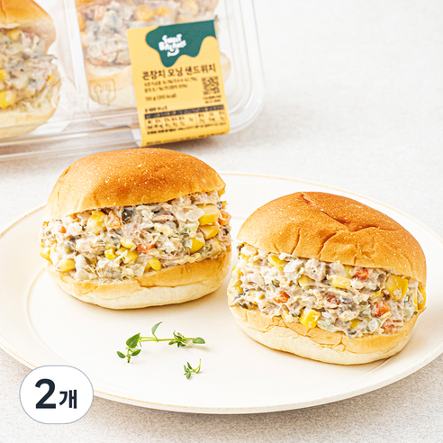 스윗밸런스 콘참치 모닝 샌드위치 2개입, 155g, 2개