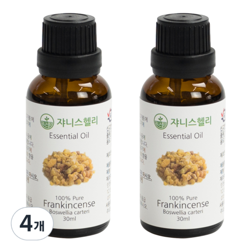 쟈니스헬리 아로마 에센셜 프랑킨센스 오일, 30ml, 4개