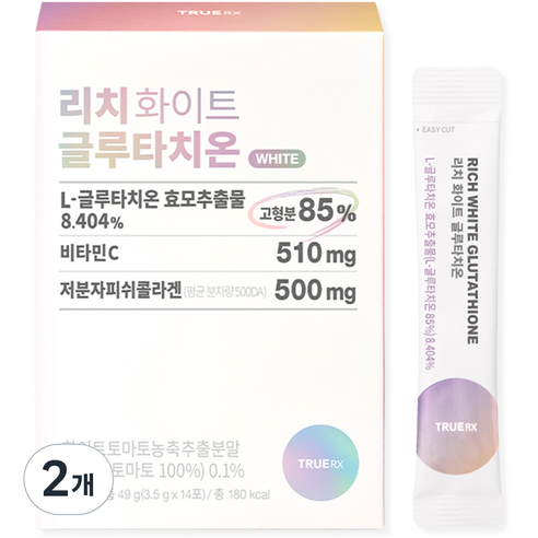 트루알엑스 리치 화이트 글루타치온 14p, 2개, 49g