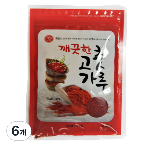 해가원 깨끗한 고춧가루, 100g, 6개