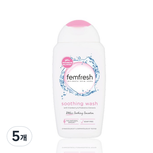 펨프레쉬 여성청결제 수딩워시, 250ml, 5개