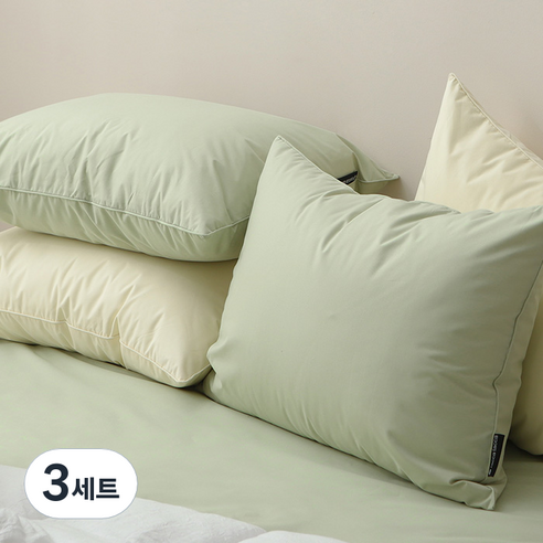 타카타카 WP워터쉴드 방수 베개커버 + 솜포함 세트, 그린티, 3세트
