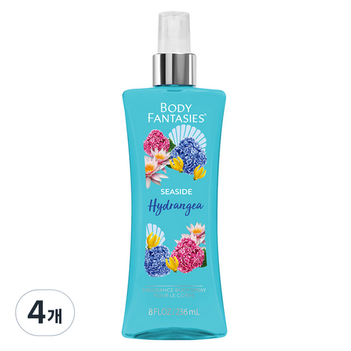 바디판타지 씨사이드 하이드렌지아 바디미스트 플로럴향, 236ml, 4개