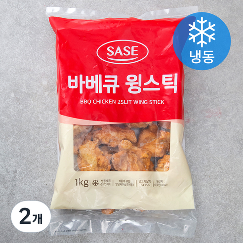 사세 바베큐 윙 스틱 (냉동), 1kg, 2개