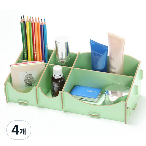 리빙조이 DIY A117 화장품정리함, 그린, 4개