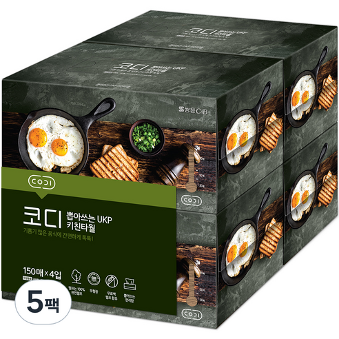 코디 뽑아쓰는 UKP 키친타월, 150매, 20개