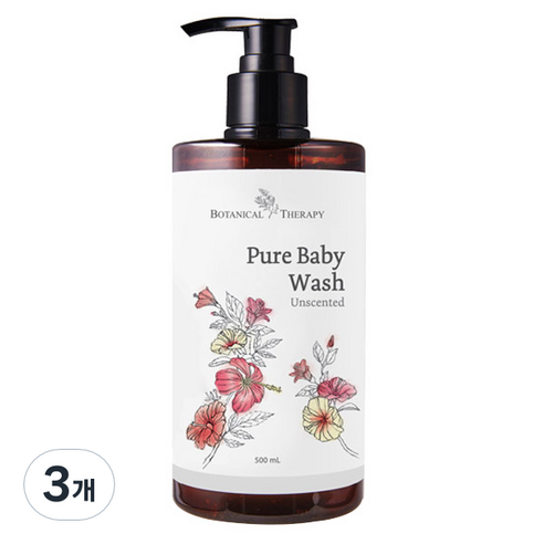 보타니컬테라피 베이비 워시, 500ml, 3개