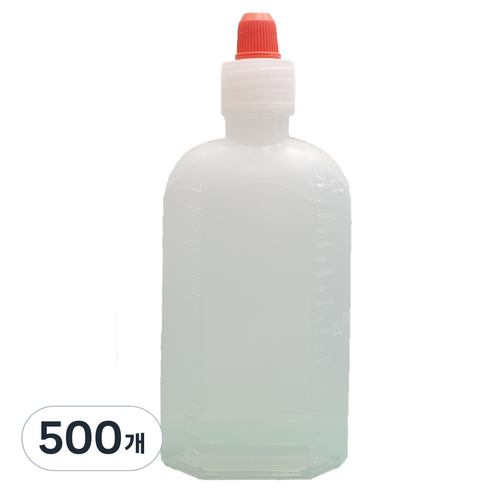 신도공업 일회용 짧은 뚜껑 약병 PE 말랑이 100cc, 500개