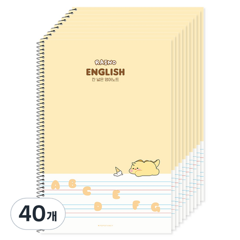 포포팬시 라이노 초등 영어노트, 옐로우, 40개