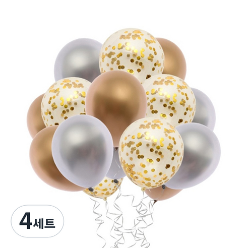 마켓감성 파티장식 풍선 15p, 타입1, 4세트