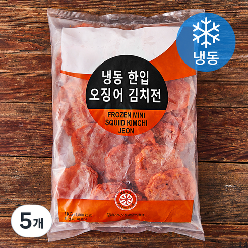 한입 오징어 김치전 (냉동), 1kg, 5개