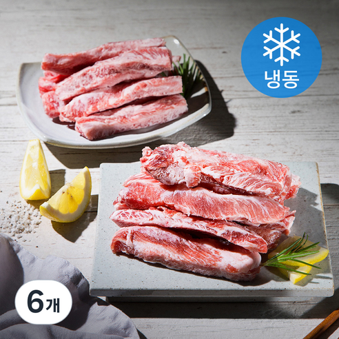 6다이닝 이베리코 갈비살 돼지고기 (냉동), 300g, 6개