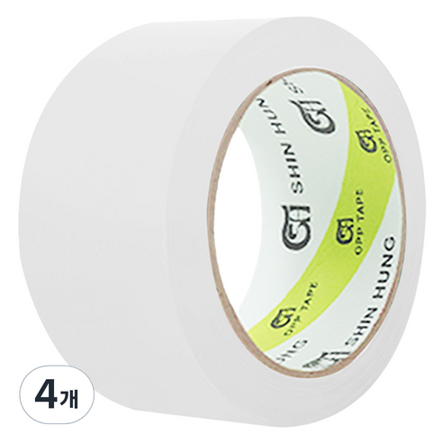 신흥테이프 면테이프 48mm x 15m, 흰색, 4개