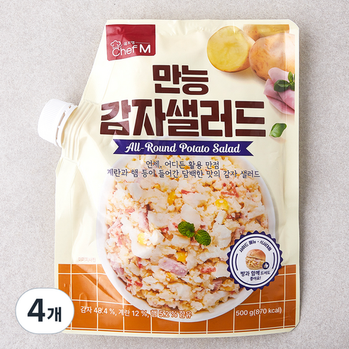 쉐프엠 만능 감자샐러드, 500g, 4개