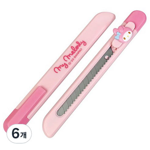 바이하츠 포켓 커터칼 소 P-MMCT, 마이멜로디, 6개
