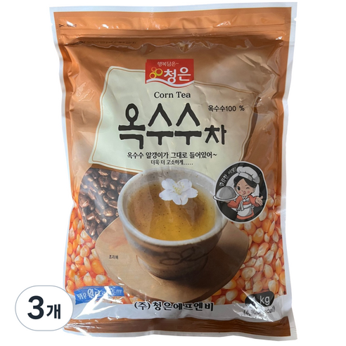 청은에프엔비 옥수수차, 1kg, 1개입, 3개