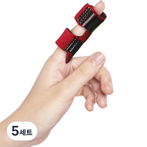바디큐 닥터스 손가락 고정 보호대 레드 2개입, 5세트