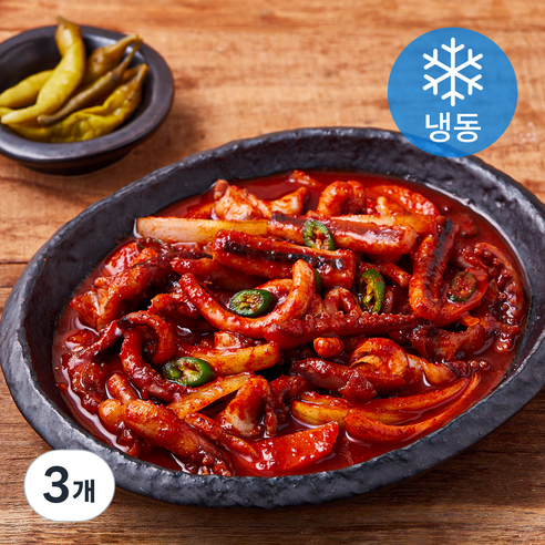 우주 오징어 볶음 (냉동), 3개, 300g